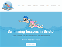 Tablet Screenshot of firststrokesswimschool.co.uk